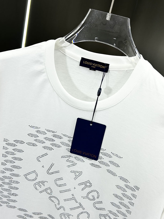最高級ルイヴィトンスーパーコピー Louis Vuitton コットン 2026年新作 最高品質のブティックTシャツclothes202600505 ルイ・ヴィトン メンズ ホワイト Tシャツ - 画像 (5)