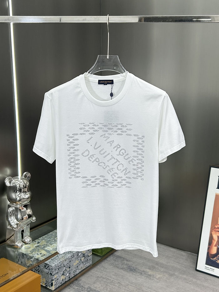 最高級ルイヴィトンスーパーコピー Louis Vuitton コットン 2026年新作 最高品質のブティックTシャツclothes202600505 ルイ・ヴィトン メンズ ホワイト Tシャツ - 画像 (10)