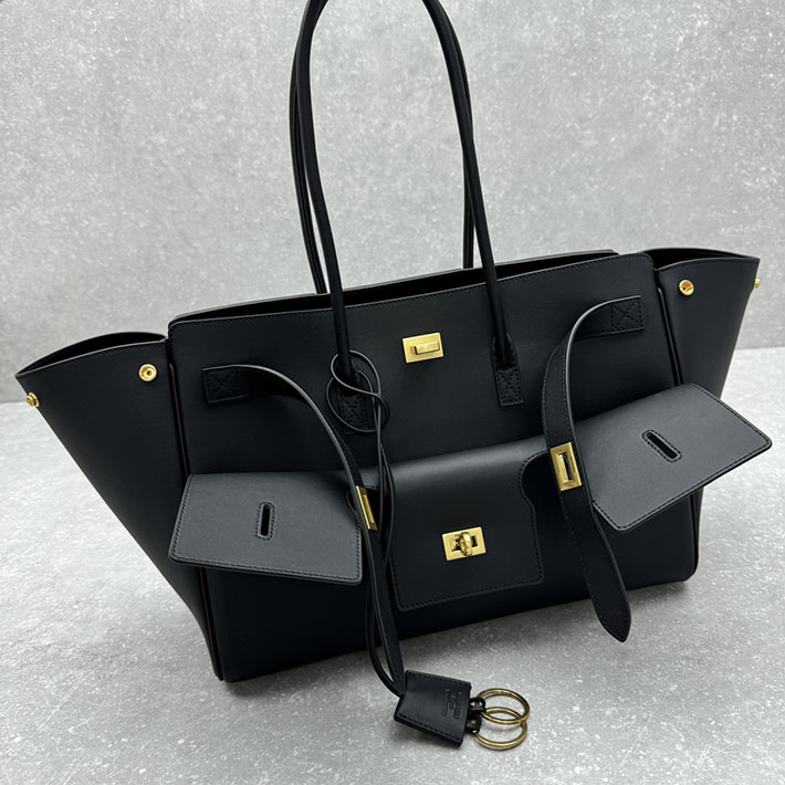 バレンシアガ バッグ 人気 レディース BALENCIAGA BEL AIR MEDIUM CARRY ALL バッグ ブラック 805481-2ABAV-1000 バレンシアガ トートバッグ 人気 - 画像 (4)