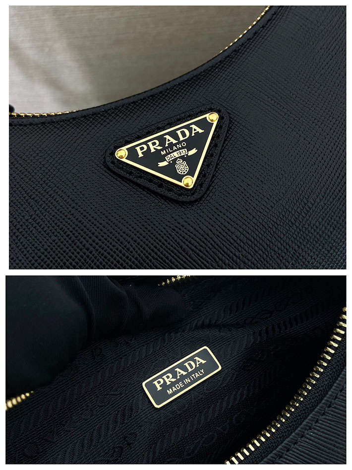 プラダ バッグ レディース 新作 PRADA Re-Edition 2005 スエード ミニバッグ ブラック 1N204W_2G64_F0002 プラダ ミニバッグ アウトレット - 画像 (2)