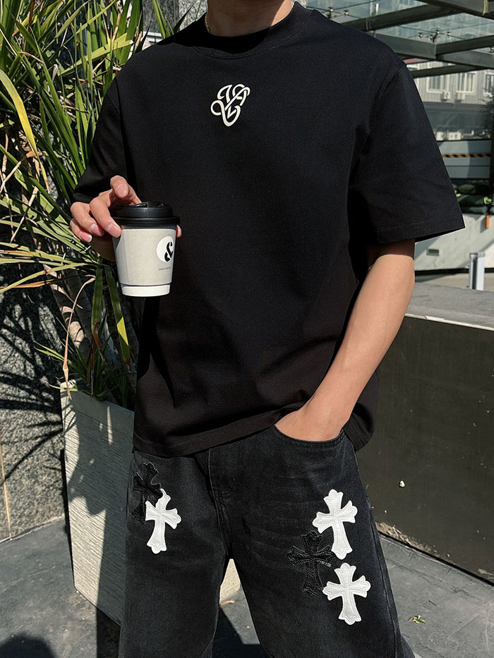 最高級ルイヴィトンスーパーコピー Louis Vuitton 2026年春夏新作:クルーネック ピュアコットン 半袖Tシャツ clothes202600519 ルイヴィトン メンズ黒Tシャツ - 画像 (6)