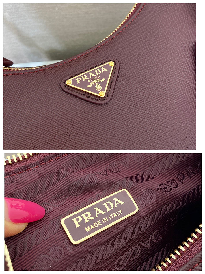 プラダ バッグ レディース 新作 PRADA Re-Edition 2005 スエード ミニバッグ ダークブラウン 1N204W_2G64_F0003 プラダ ミニバッグ レザー - 画像 (2)