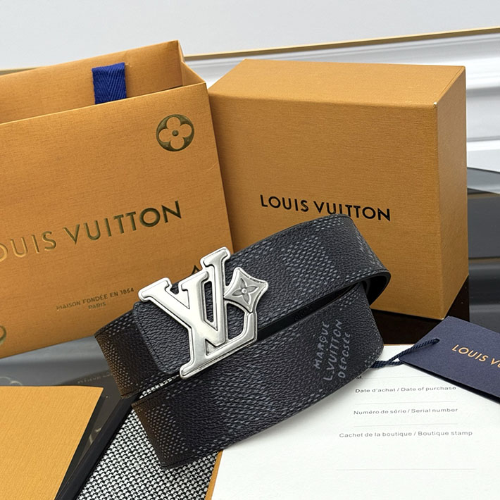 最高級ルイヴィトンスーパーコピー Louis Vuitton 本革 幅4cm ビジネス レザーベルト 12色から選べます 2633547 ヴィトン ベルト メンズ - 画像 (4)
