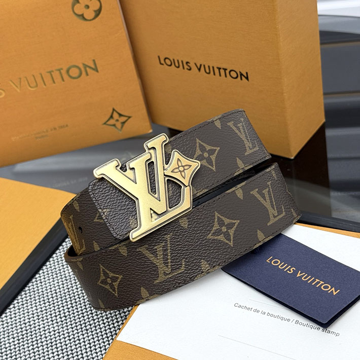 最高級ルイヴィトンスーパーコピー Louis Vuitton 本革 幅4cm ビジネス レザーベルト 12色から選べます 2633547 ヴィトン ベルト メンズ - 画像 (7)