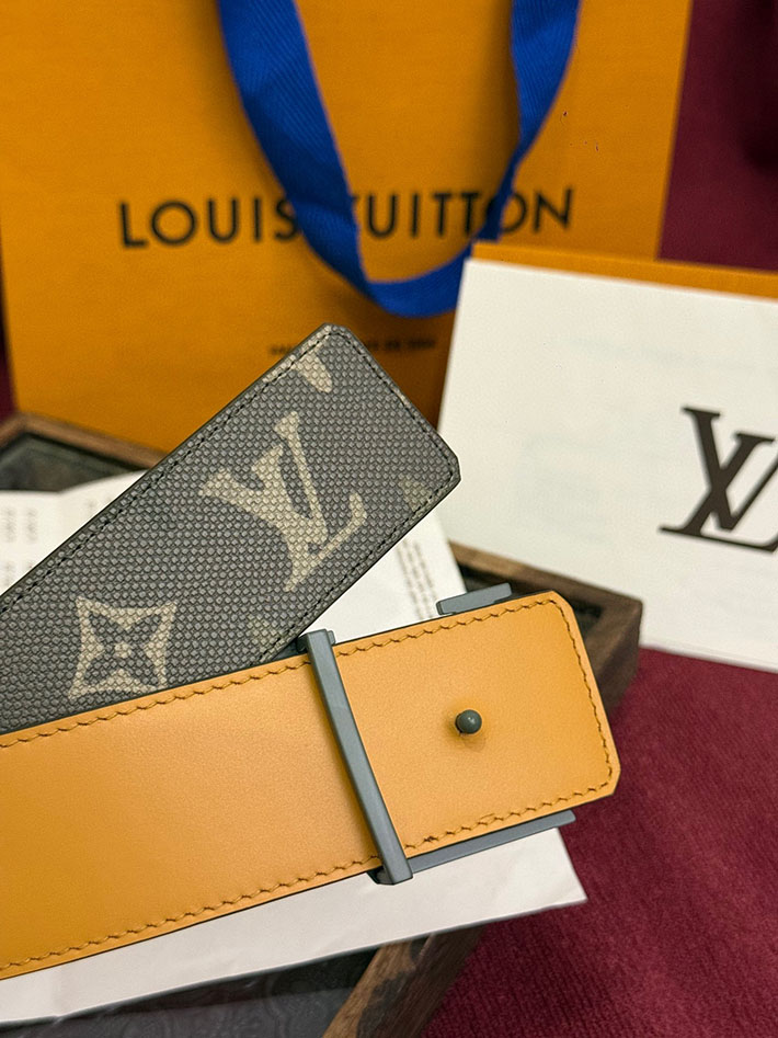 最高級ルイヴィトンスーパーコピー Louis Vuitton 本革 幅4cm ビジネス レザーベルト 3色から選べます 2633549 ルイヴィトンベルトコピー - 画像 (6)