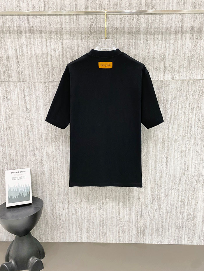 最高級ルイヴィトンスーパーコピー Louis Vuitton コットン 2026年春夏 アイスフィールコットン新作 半袖Tシャツclothes202600555 ルイヴィトン メンズTシャツ 黒 - 画像 (2)