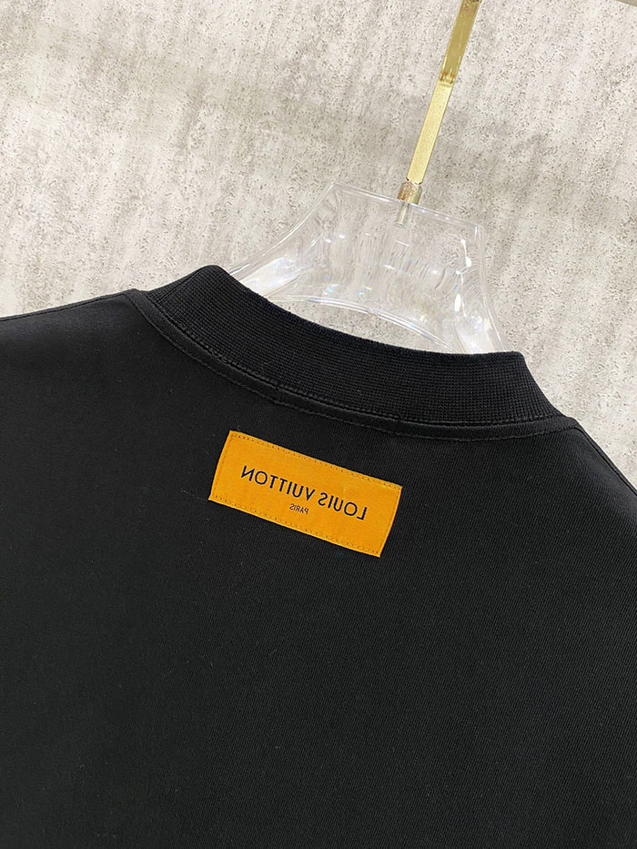 最高級ルイヴィトンスーパーコピー Louis Vuitton コットン 2026年春夏 アイスフィールコットン新作 半袖Tシャツclothes202600555 ルイヴィトン メンズTシャツ 黒 - 画像 (6)