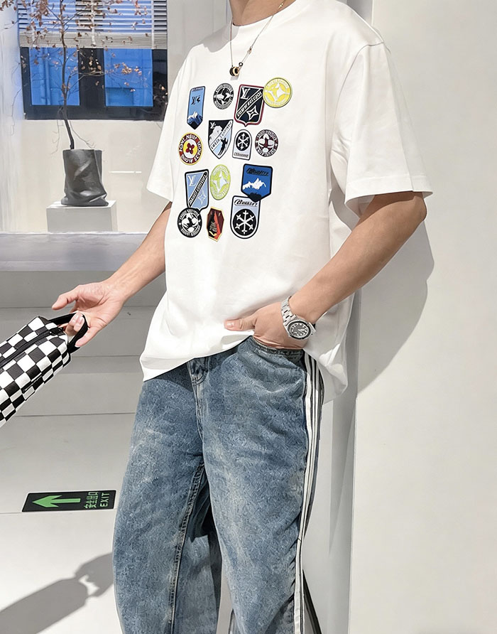 最高級ルイヴィトンスーパーコピー Louis Vuitton 2026年春夏半袖Tシャツ、アイスシルクコットンシリーズ clothes202600574 ルイヴィトンシンプルなTシャツ 白 - 画像 (9)
