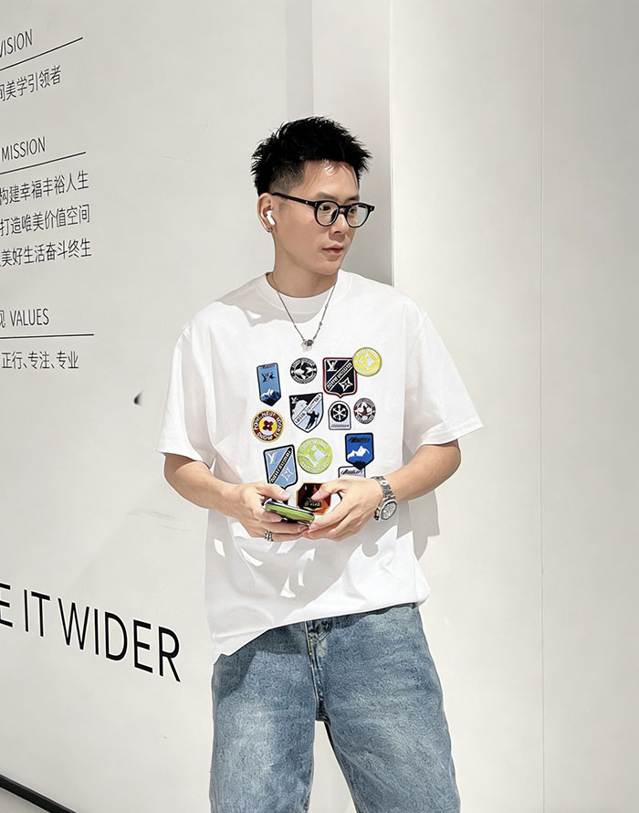 最高級ルイヴィトンスーパーコピー Louis Vuitton 2026年春夏半袖Tシャツ、アイスシルクコットンシリーズ clothes202600574 ルイヴィトンシンプルなTシャツ 白 - 画像 (7)