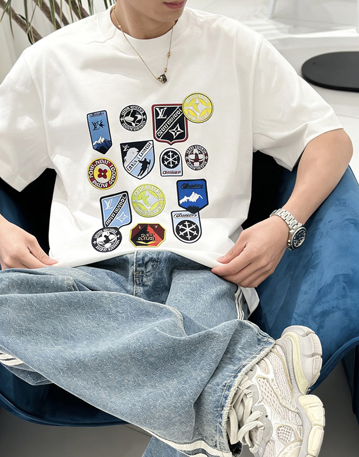 最高級ルイヴィトンスーパーコピー Louis Vuitton 2026年春夏半袖Tシャツ、アイスシルクコットンシリーズ clothes202600574 ルイヴィトンシンプルなTシャツ 白 - 画像 (6)