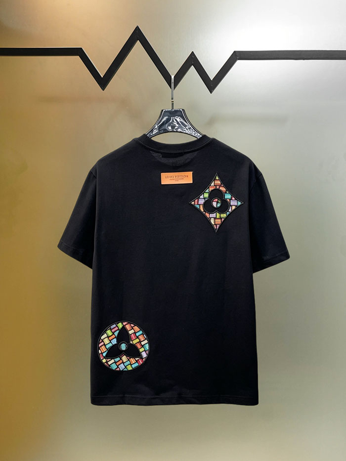 最高級ルイヴィトンスーパーコピー Louis Vuitton コットン 高品質、最高級品 🐮 2026年春夏新作 半袖クルーネックTシャツclothes202600597 ルイヴィトン 黒のTシャツ 新作 - 画像 (2)