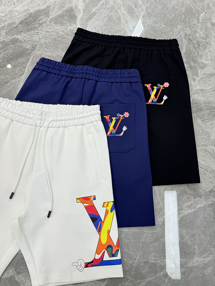 最高級ルイヴィトンスーパーコピー Louis Vuitton コットン 新スタイルのカップル向けショートパンツ clothes202600600 ルイ・ヴィトン 白いショートパンツ カップル - 画像 (2)