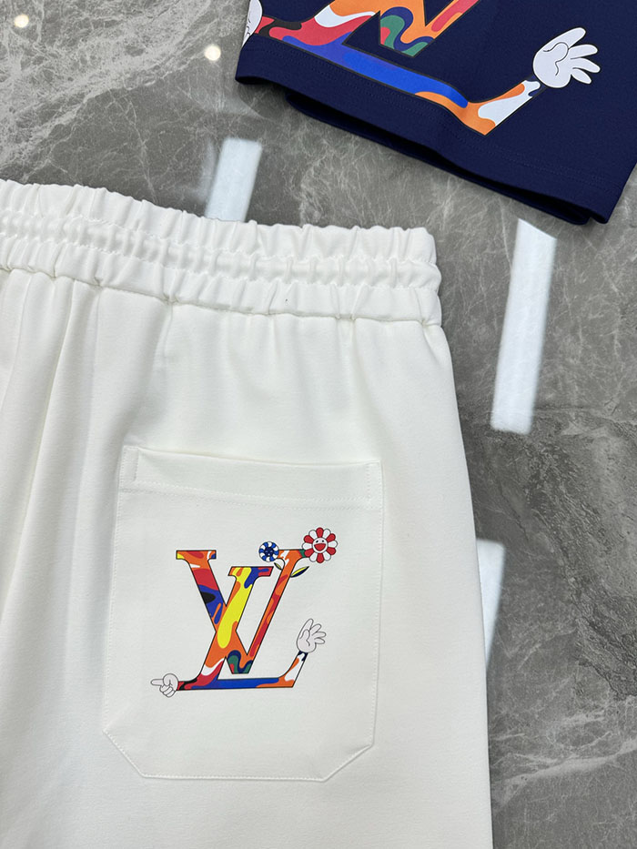 最高級ルイヴィトンスーパーコピー Louis Vuitton コットン 新スタイルのカップル向けショートパンツ clothes202600600 ルイ・ヴィトン 白いショートパンツ カップル - 画像 (3)
