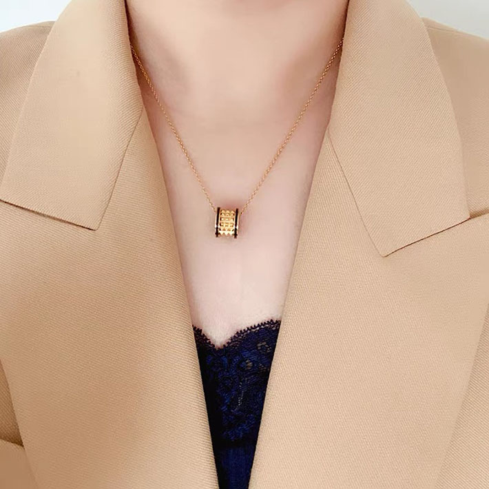 最高級ブルガリスーパーコピー BVLGARI ビー・ゼロワン ネックレス ピンクゴールド ホワイトゴールド 358054 ブルガリ ネックレス コピー - 画像 (3)