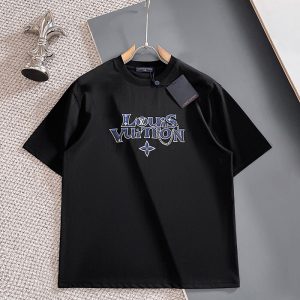 ルイヴィトン メンズ黒Tシャツ 新作