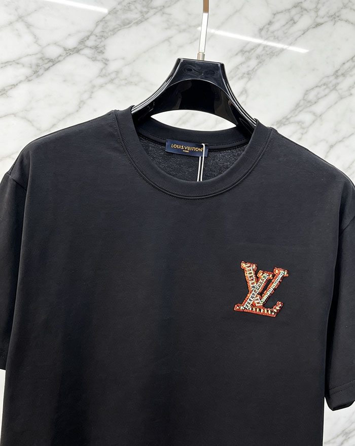 最高級ルイヴィトンスーパーコピー Louis Vuitton 2026年春夏新作 🐫 クルーネック ピュアコットン 半袖Tシャツ clothes202600627 ルイヴィトン メンズ 黒Tシャツ 新作 - 画像 (12)