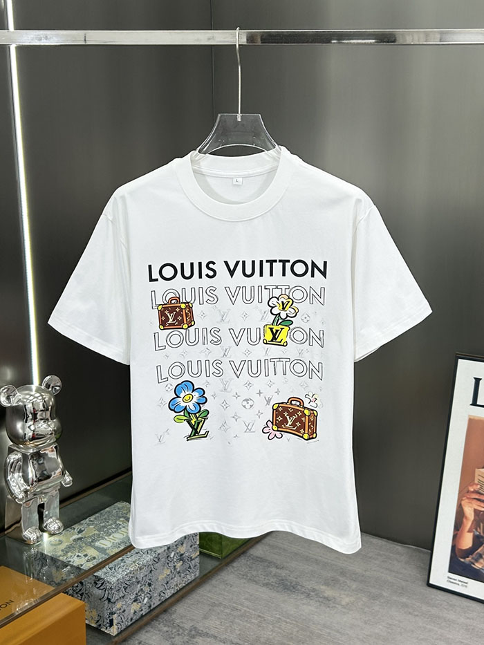 最高級ルイヴィトンスーパーコピー Louis Vuitton コットン 2026年新作 最高品質のブティックTシャツ clothes202600635 ルイヴィトン メンズ 白Tシャツ 新作 - 画像 (2)
