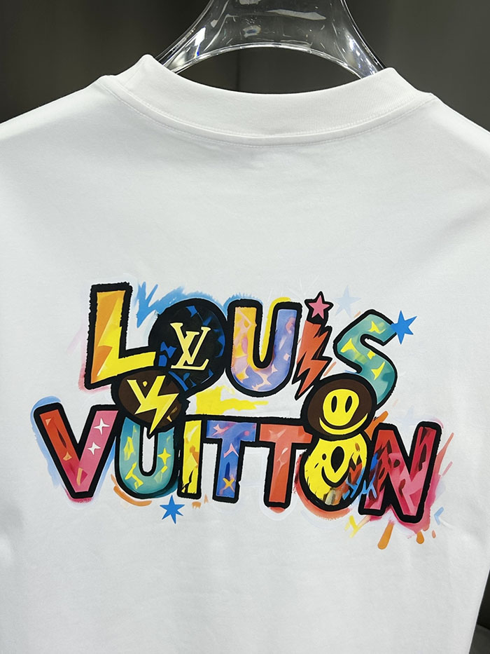 最高級ルイヴィトンスーパーコピー Louis Vuitton コットン 2026年新作 最高品質のブティックTシャツ clothes202600636 ルイヴィトン メンズ 白Tシャツ 新作 - 画像 (5)