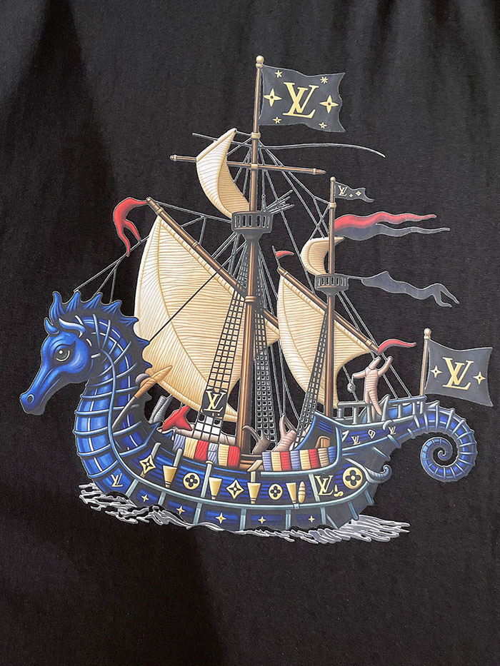 最高級ルイヴィトンスーパーコピー Louis Vuitton 2026年春夏新作 マーセライズドコットン半袖Tシャツ clothes202600642 ルイヴィトン 黒Tシャツ 新作 - 画像 (9)