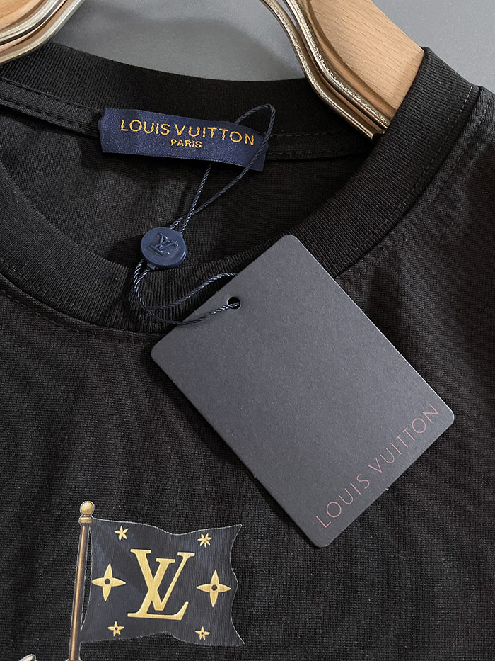 最高級ルイヴィトンスーパーコピー Louis Vuitton 2026年春夏新作 マーセライズドコットン半袖Tシャツ clothes202600642 ルイヴィトン 黒Tシャツ 新作 - 画像 (7)