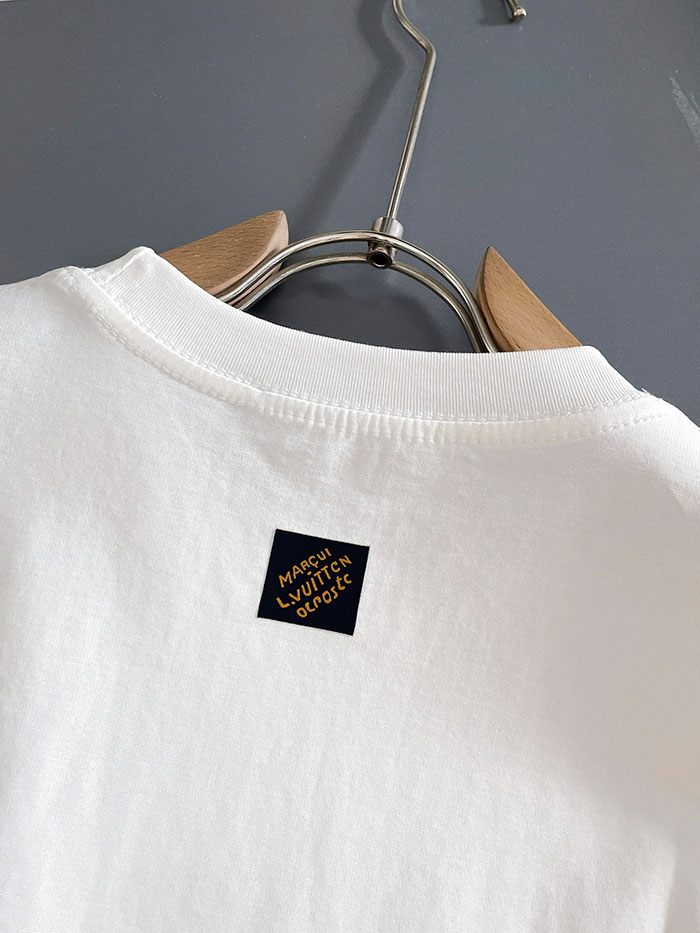 最高級ルイヴィトンスーパーコピー Louis Vuitton 2026年春夏新作 マーセライズドコットン半袖Tシャツ clothes202600643 ルイヴィトン 白Tシャツ 新作 - 画像 (4)