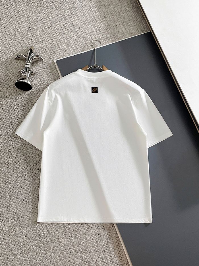 最高級ルイヴィトンスーパーコピー Louis Vuitton 2026年春夏新作 マーセライズドコットン半袖Tシャツ clothes202600643 ルイヴィトン 白Tシャツ 新作 - 画像 (3)