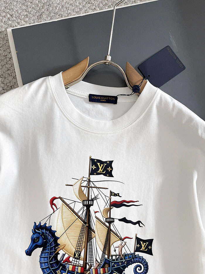 最高級ルイヴィトンスーパーコピー Louis Vuitton 2026年春夏新作 マーセライズドコットン半袖Tシャツ clothes202600643 ルイヴィトン 白Tシャツ 新作 - 画像 (9)