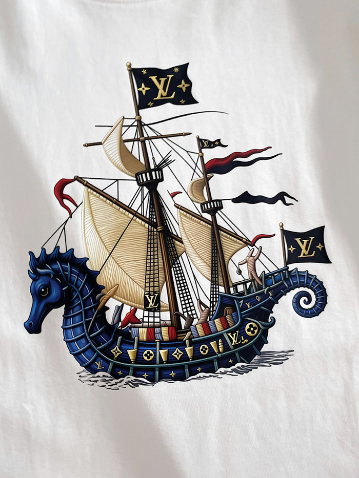 最高級ルイヴィトンスーパーコピー Louis Vuitton 2026年春夏新作 マーセライズドコットン半袖Tシャツ clothes202600643 ルイヴィトン 白Tシャツ 新作 - 画像 (7)