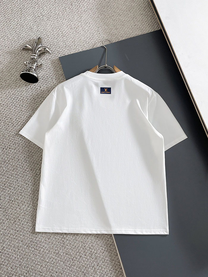 最高級ルイヴィトンスーパーコピー Louis Vuitton 2026年春夏新作:ピュアコットン クルーネック 半袖Tシャツ clothes202600646 ルイヴィトン メンズ純綿Tシャツ 新作 - 画像 (3)