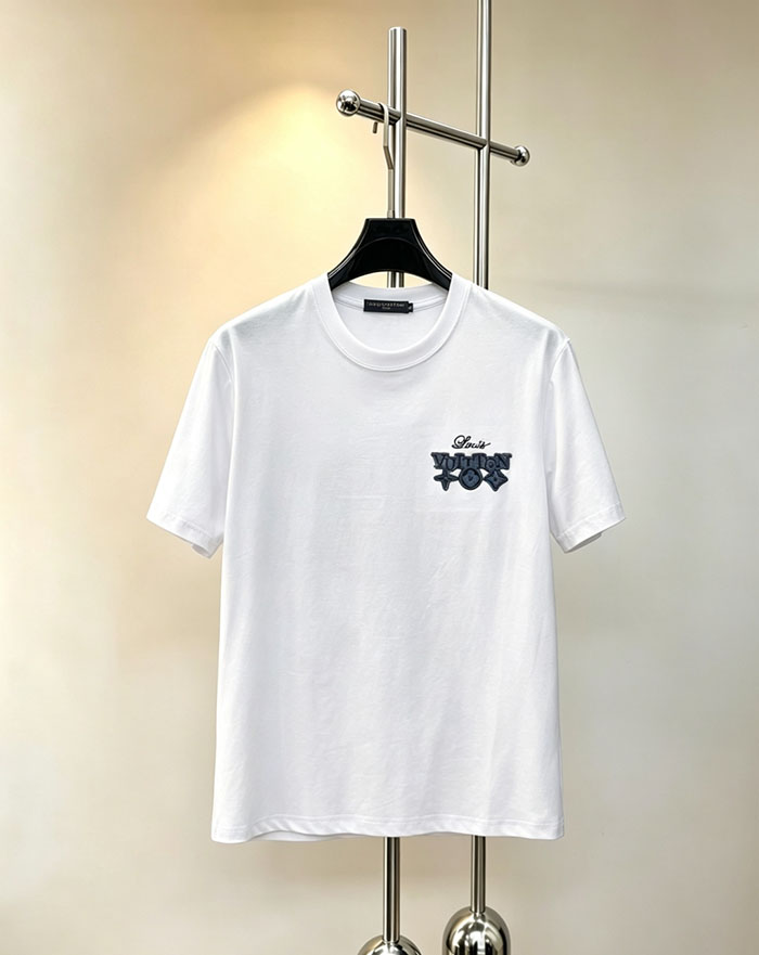 最高級ルイヴィトンスーパーコピー Louis Vuitton 2026年春夏新作:ピュアコットン クルーネック 半袖Tシャツ clothes202600650 メンズ ヴィトン Tシャツ 新作 - 画像 (2)