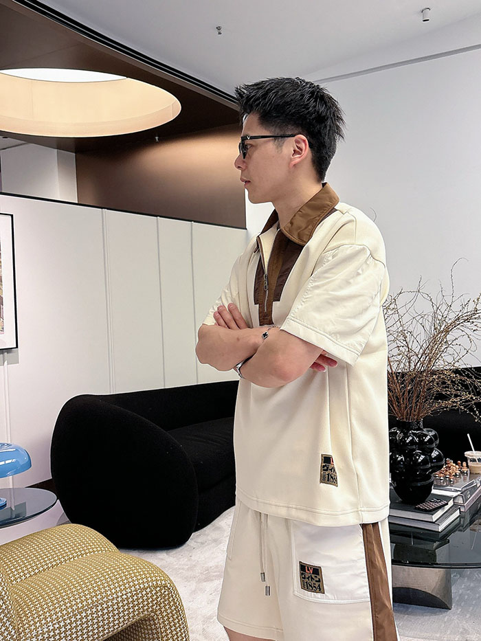 最高級ルイヴィトンスーパーコピー Louis Vuitton 2026年夏最新クラシックデザイン ポロシャツ&ショーツセット clothes202600659 ポロシャツ 短パン 男女兼用 - 画像 (9)