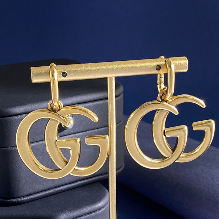グッチ直営アウトレット店 GUCCI ダブルG ミニ ピアス 2026新作 ゴールドトーン 864803 I4600 0912 グッチ ピアス ゴールド - 画像 (5)