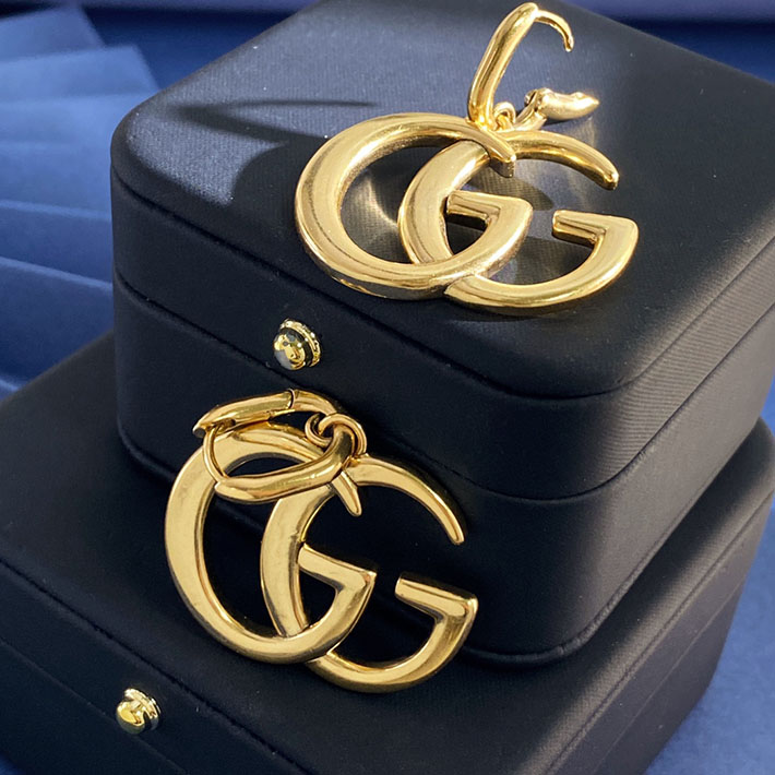 グッチ直営アウトレット店 GUCCI ダブルG ミニ ピアス 2026新作 ゴールドトーン 864803 I4600 0912 グッチ ピアス ゴールド - 画像 (4)