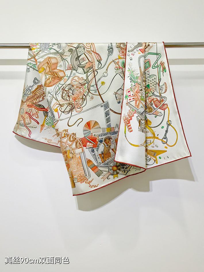 最高級エルメススーパーコピー HERMES カレジェアン エルメスの世界 H244230S 07 エルメス スカーフ 人気柄 - 画像 (5)
