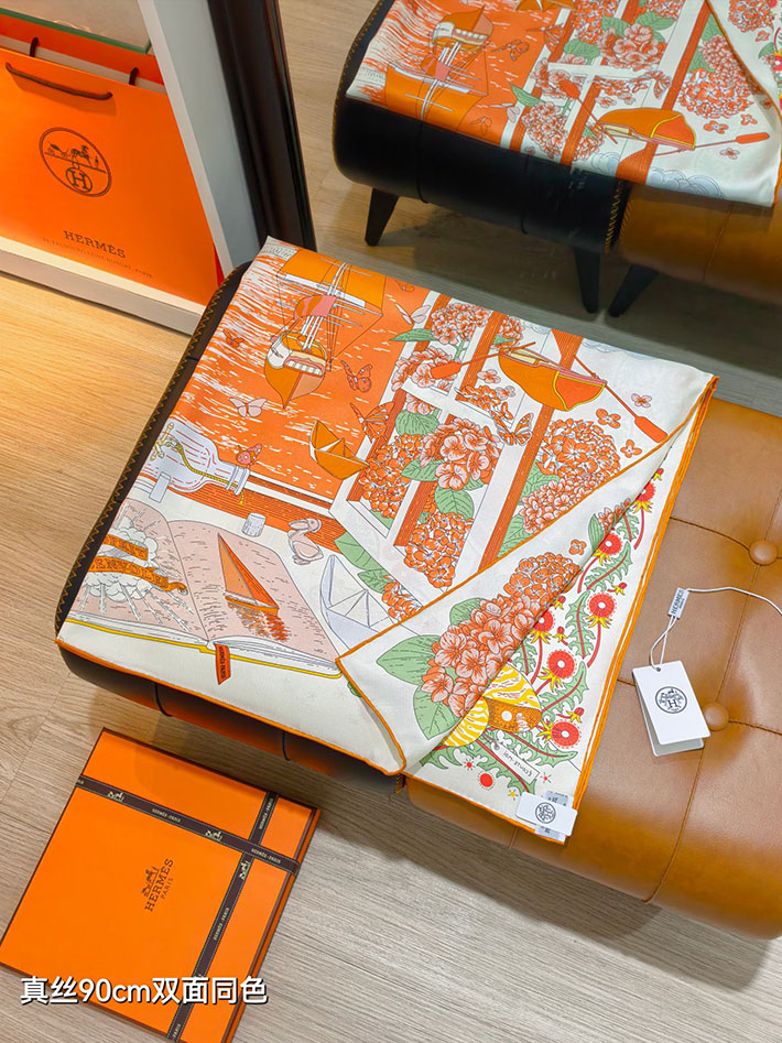 最高級エルメススーパーコピー HERMES カレ 90 エスプリの旅立ち 2026新作 H004300S 02 エルメス カレ 90 定価 - 画像 (7)