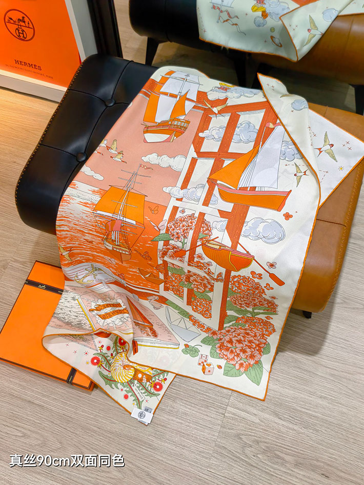 最高級エルメススーパーコピー HERMES カレ 90 エスプリの旅立ち 2026新作 H004300S 02 エルメス カレ 90 定価 - 画像 (6)
