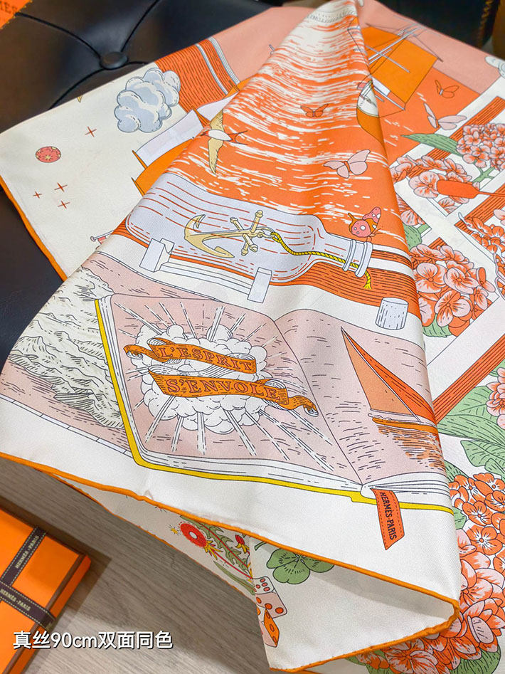 最高級エルメススーパーコピー HERMES カレ 90 エスプリの旅立ち 2026新作 H004300S 02 エルメス カレ 90 定価 - 画像 (5)