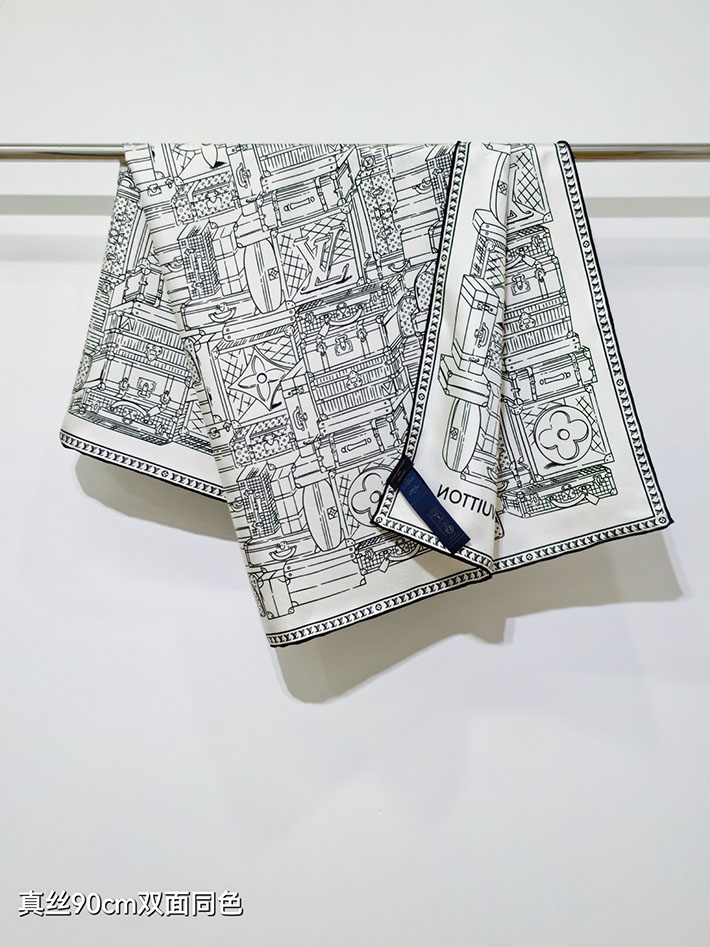 最高級ルイヴィトンスーパーコピー Louis Vuitton カレ90・マイ LV ラゲージ ノワール M96516 ルイヴィトン スカーフ 新作 - 画像 (3)