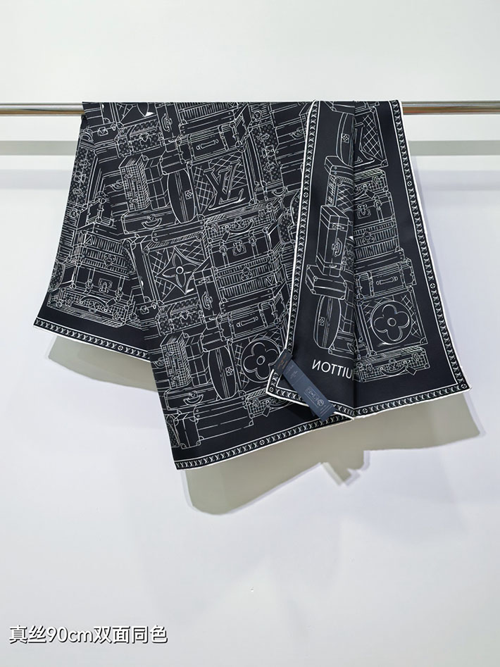 最高級ルイヴィトンスーパーコピー Louis Vuitton カレ90・マイ LV ラゲージ ノワール M96671 ルイヴィトン スカーフ 人気 - 画像 (2)