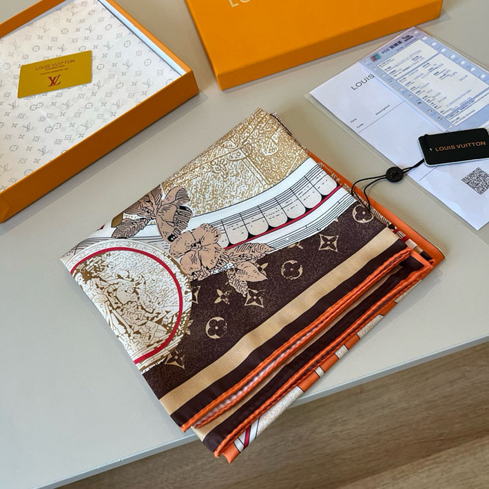 最高級ルイヴィトンスーパーコピー Louis Vuitton カレ90・マル メルヴェイユーズ マロンフォンセ M92998 ルイヴィトン スカーフ 新作 - 画像 (3)