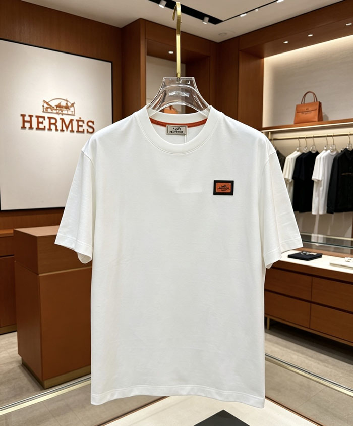 最高級エルメススーパーコピー HERMES コットン100% 2026年春夏最新作 半袖クルーネックTシャツ - ハイエンドカスタマイズ clothes202600377 エルメス メンズ Tシャツ 白 - 画像 (9)
