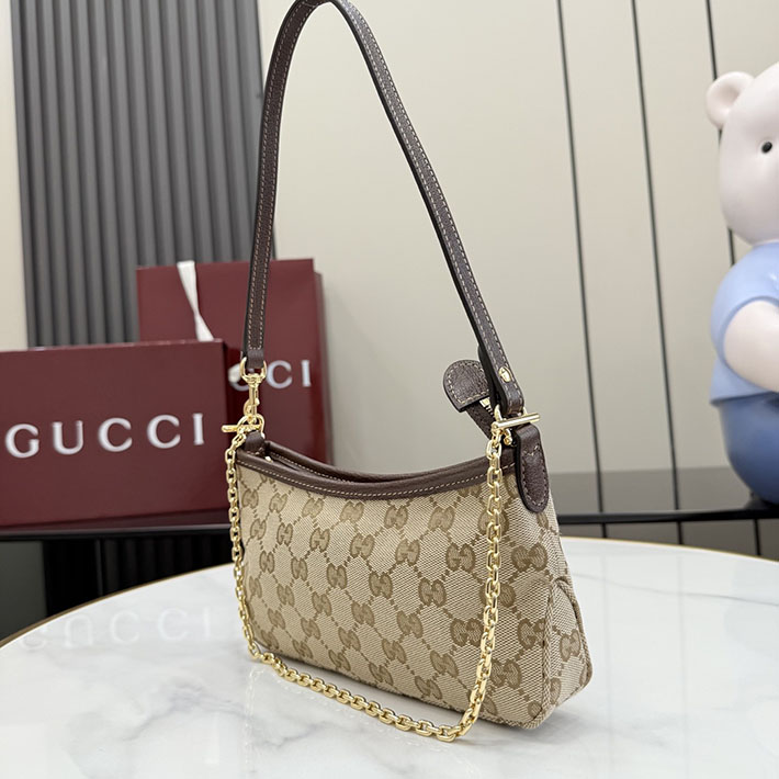 グッチ直営アウトレット店 GUCCI ゴシップ スモール ショルダーバッグ サンド ブラウン 875847 FAFY1 9651 グッチ バッグ アウトレット - 画像 (6)