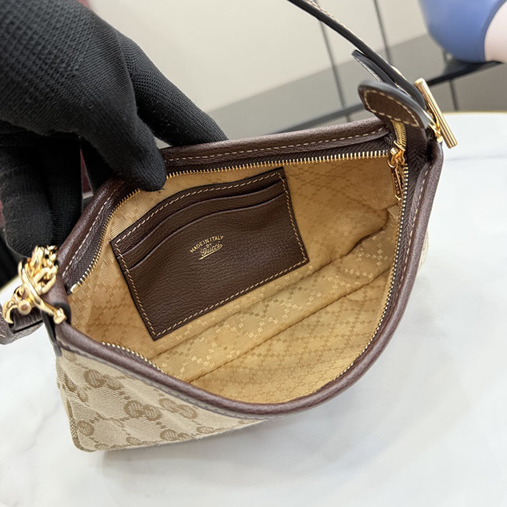 グッチ直営アウトレット店 GUCCI ゴシップ スモール ショルダーバッグ サンド ブラウン 875847 FAFY1 9651 グッチ バッグ アウトレット - 画像 (4)