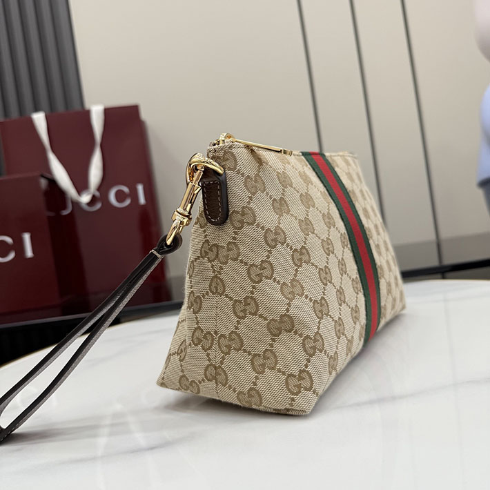 グッチ直営アウトレット店 GUCCI GG ミディアム ポーチ サンド ブラウン 867337 FAF1B 9653 グッチ ポーチ アウトレット - 画像 (9)