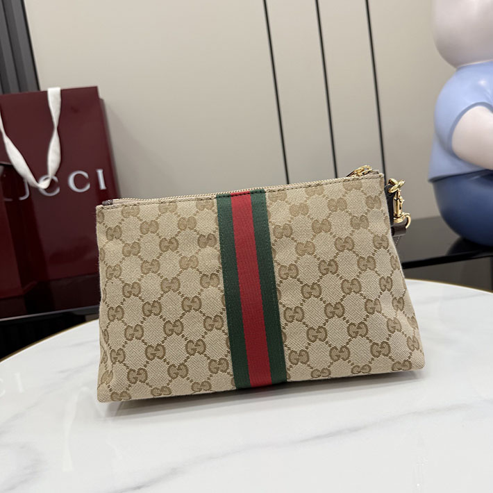 グッチ直営アウトレット店 GUCCI GG ミディアム ポーチ サンド ブラウン 867337 FAF1B 9653 グッチ ポーチ アウトレット - 画像 (8)
