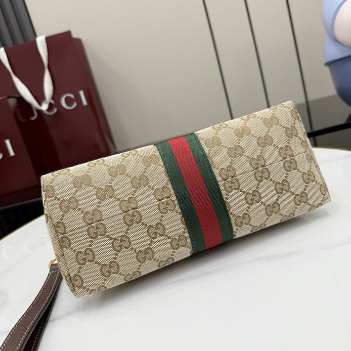 グッチ直営アウトレット店 GUCCI GG ミディアム ポーチ サンド ブラウン 867337 FAF1B 9653 グッチ ポーチ アウトレット - 画像 (7)