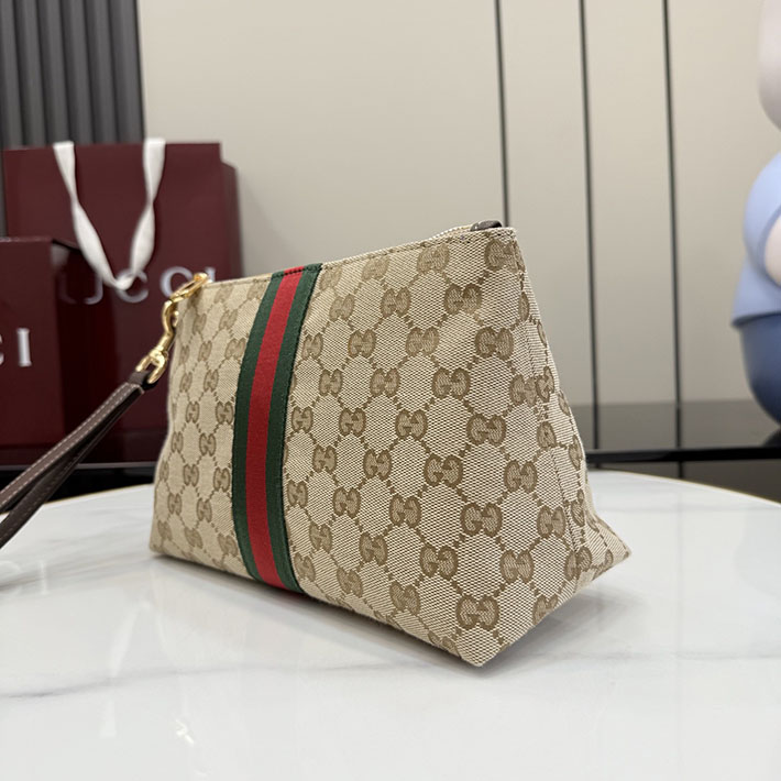 グッチ直営アウトレット店 GUCCI GG ミディアム ポーチ サンド ブラウン 867337 FAF1B 9653 グッチ ポーチ アウトレット - 画像 (5)