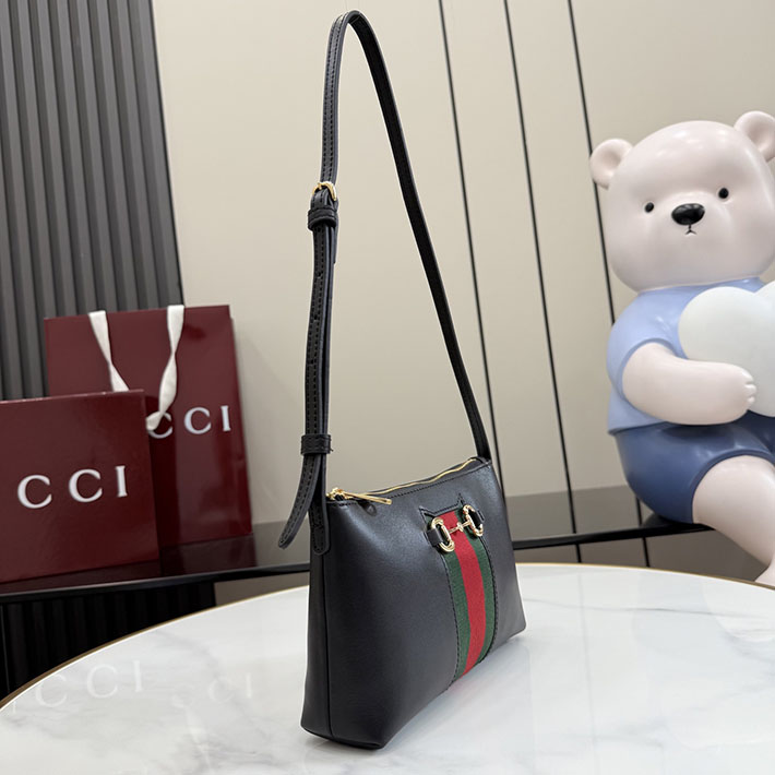 グッチ直営アウトレット店 GUCCI ホースビット ウェブ スモール ショルダーバッグ ブラック 867130 AAGOQ 1057 グッチ バッグ アウトレット - 画像 (9)
