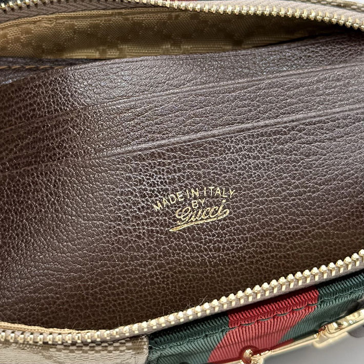グッチ直営アウトレット店 GUCCI ホースビット ウェブ スモール ショルダーバッグ サンド ブラウン 867130 FAF88 9645 レディース グッチ バッグ - 画像 (4)