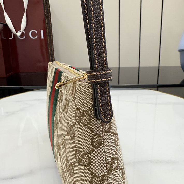 グッチ直営アウトレット店 GUCCI ホースビット ウェブ スモール ショルダーバッグ サンド ブラウン 867130 FAF88 9645 レディース グッチ バッグ - 画像 (3)